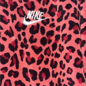 Nike leopard print pull over sweater